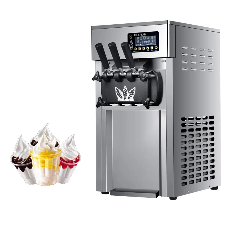 

Freezing Yogurt Ice Cream Machine with Liquid Crystal Display Commercial Soft Ice Cream Machine Seven days without cleaning