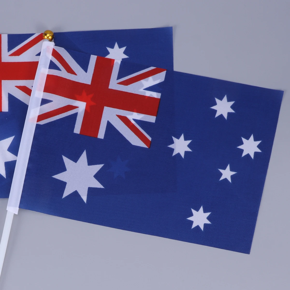 

50pcs Hand Held Stick Flags Australia Polyester Lightweight Portable Cheer Party Festival Sports Clubs Parade