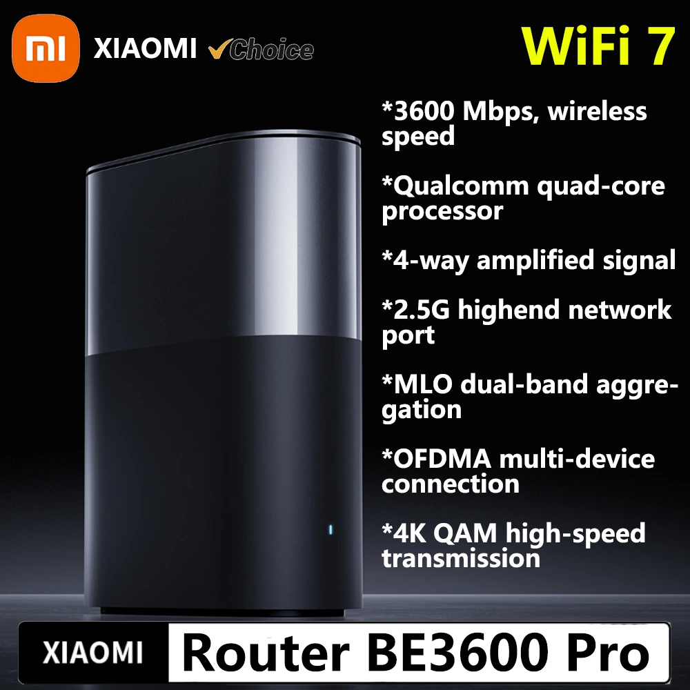 Neuer Xiaomi Router BE3600 Pro WiFi 7 Dual-Band Qualcomm Quad-Core-Gaming-Beschleunigung 3570 Mbit/s Dual WAN LAN Mesh Netzwerk-Repeater