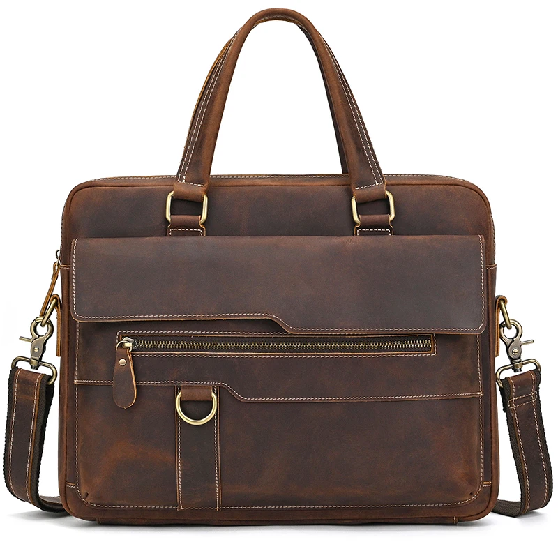 

Retro Top Grade Men's Laptop Briefcase Ultrathin Business Bag Handmade Original Designer Men Handbags Luxury Style Male Tote Bag