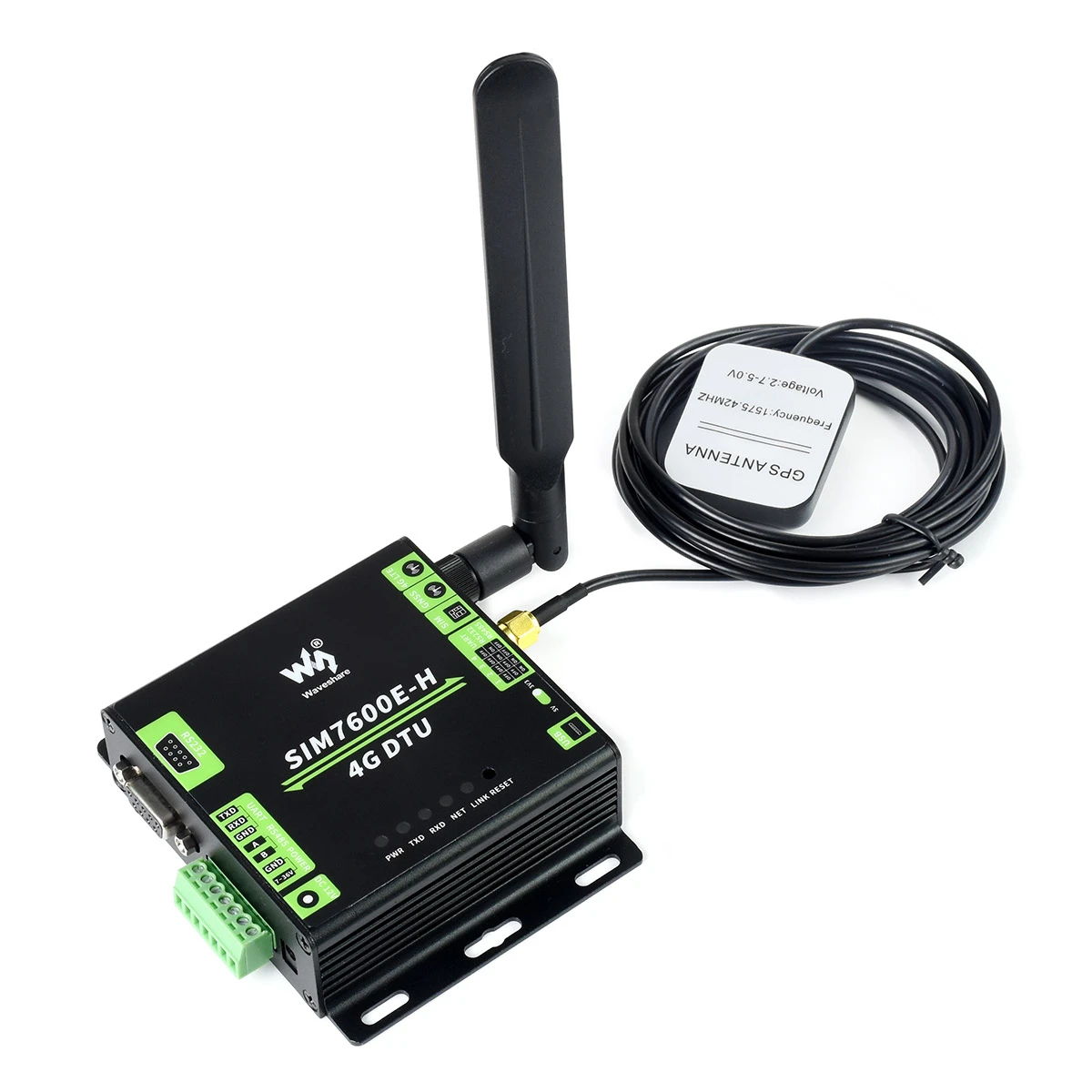 TopElec Waveshare Industrial Grade SIM7600E-H 4G DTU, RS232/485/TTL to 4G LTE, GNSS