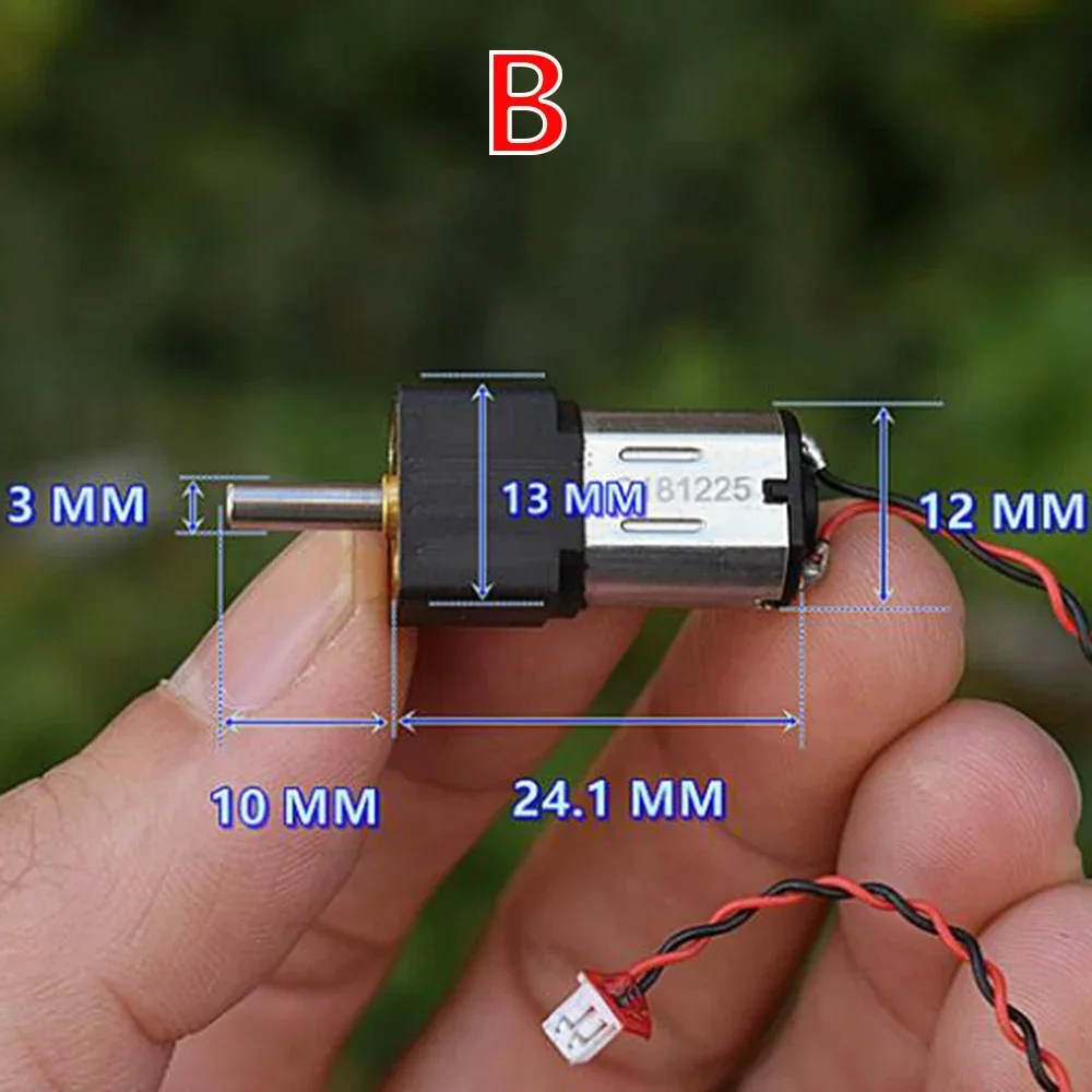 Motor de engranaje de rueda de Metal Mini N20, 3V de CC, 5V, 6V, 35/70/100/200/500rpm, velocidad lenta, gran par, microreducción, GA12-N20