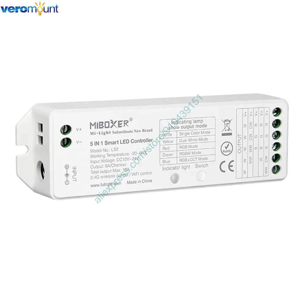 ATA Boxer LS2 LS2-WP 5 IN 1 Smart LED Bande Contrôleur 2.4G Télécommande pour Document Unique, CCT, RGB,RGBW,RGB + CCT LED Bande Lumineuse