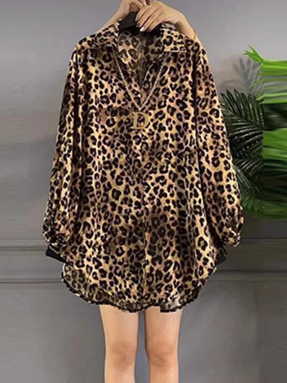 

Casual Loose Women's irt plus Size Autumn New Sle Commute Floral Patterned Versatile Base Layer Big Sister Sle Polyester