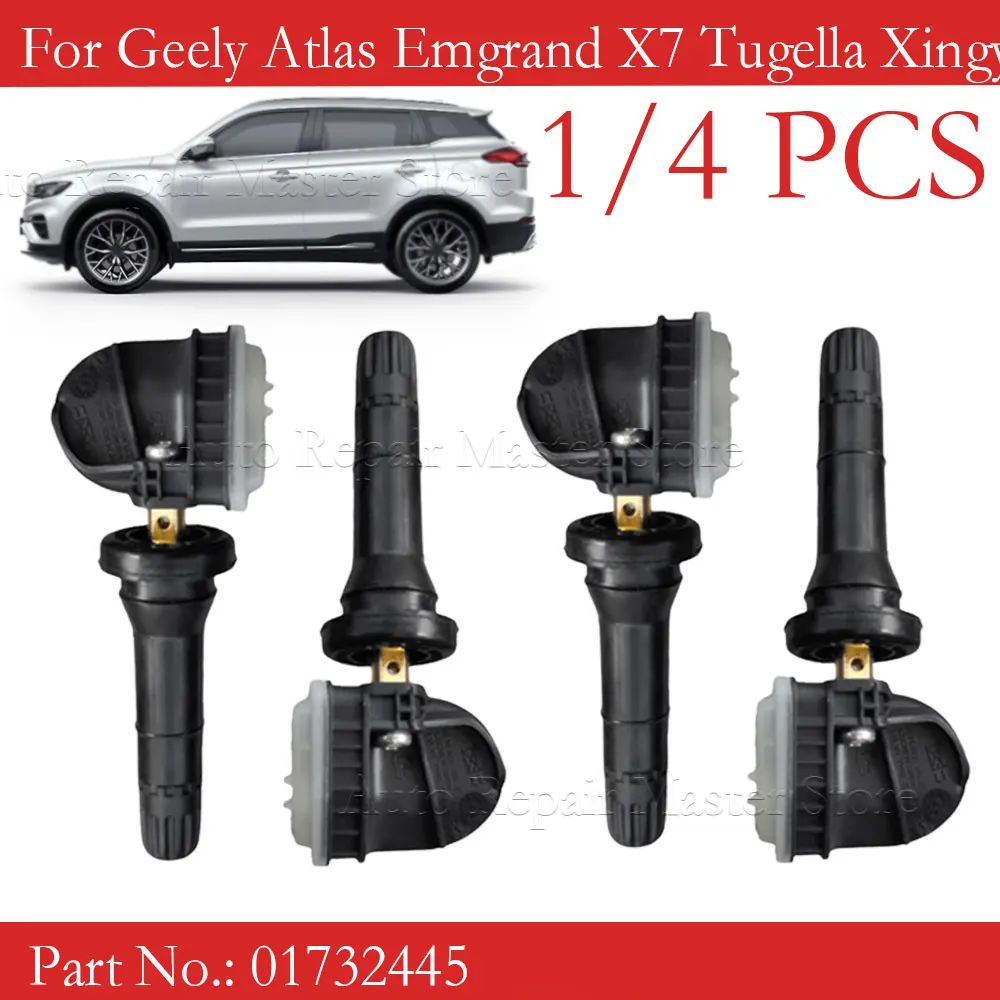 

1/4PCS 01732445 TPMS Tire Pressure Sensor 433MHz For Geely Atlas Pro Atlas Tugella Tugella L Atlas X Emgrand Gse Binray