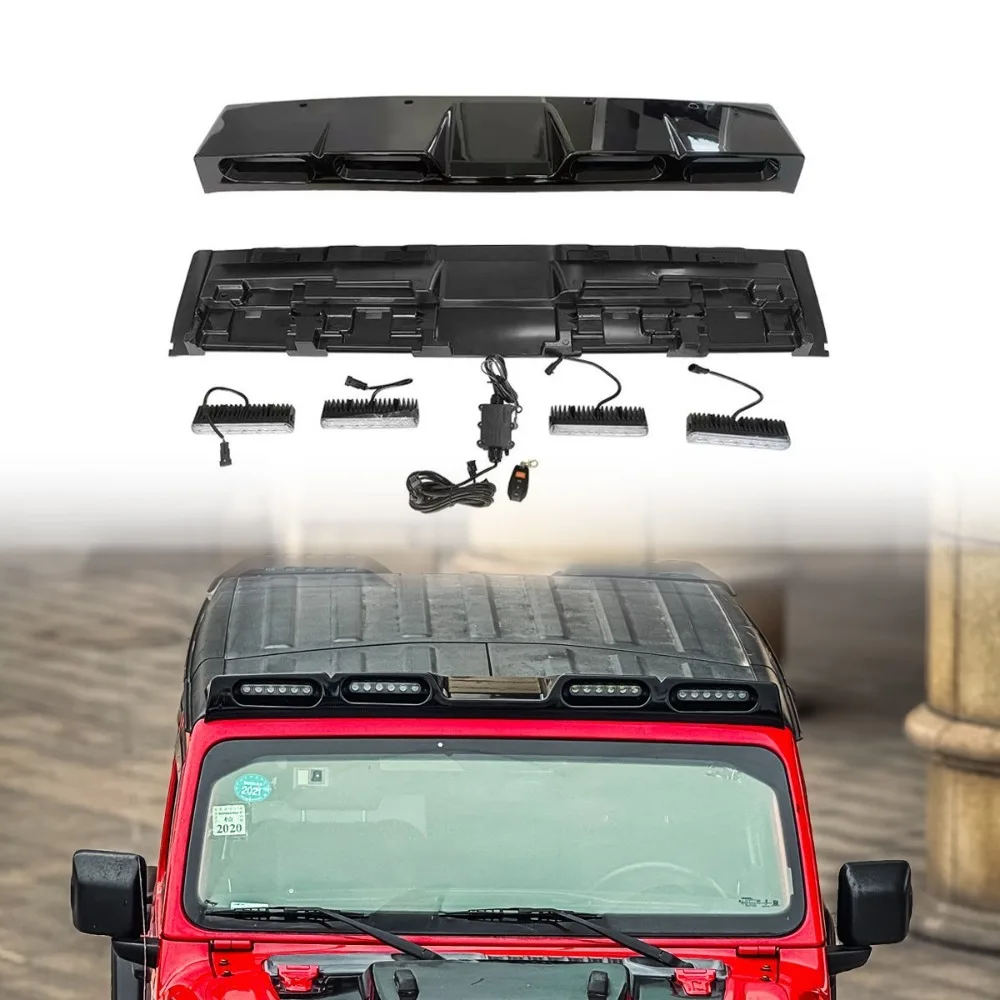 

Lamp Model Roof Top Light Bar with LED DRL For Jeep Wrangler JL 2023 2024 2025 Waterproof LED Off Road Driving Fog Lights Spot