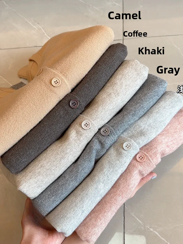 

Spring 2026 Women's Loose Fit Thin Long Sleeve Knitted Open Cardigan Korean Style Casual Sweater Jacket Soft Polyester Fiber