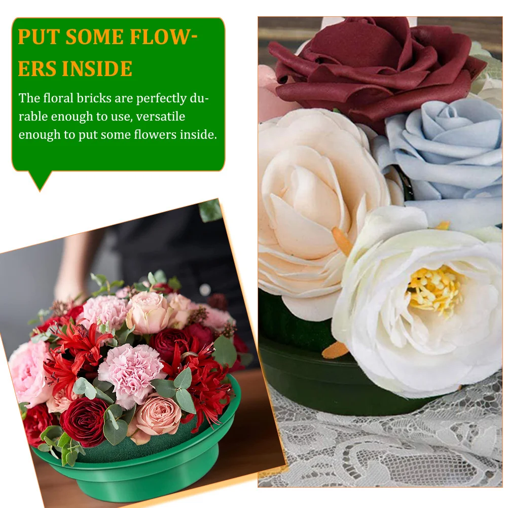 

8Pcs Round Floral Bases High Density Long Lasting Flower Mud Blocks for DIY Floral Arrangements Wedding Event Decor