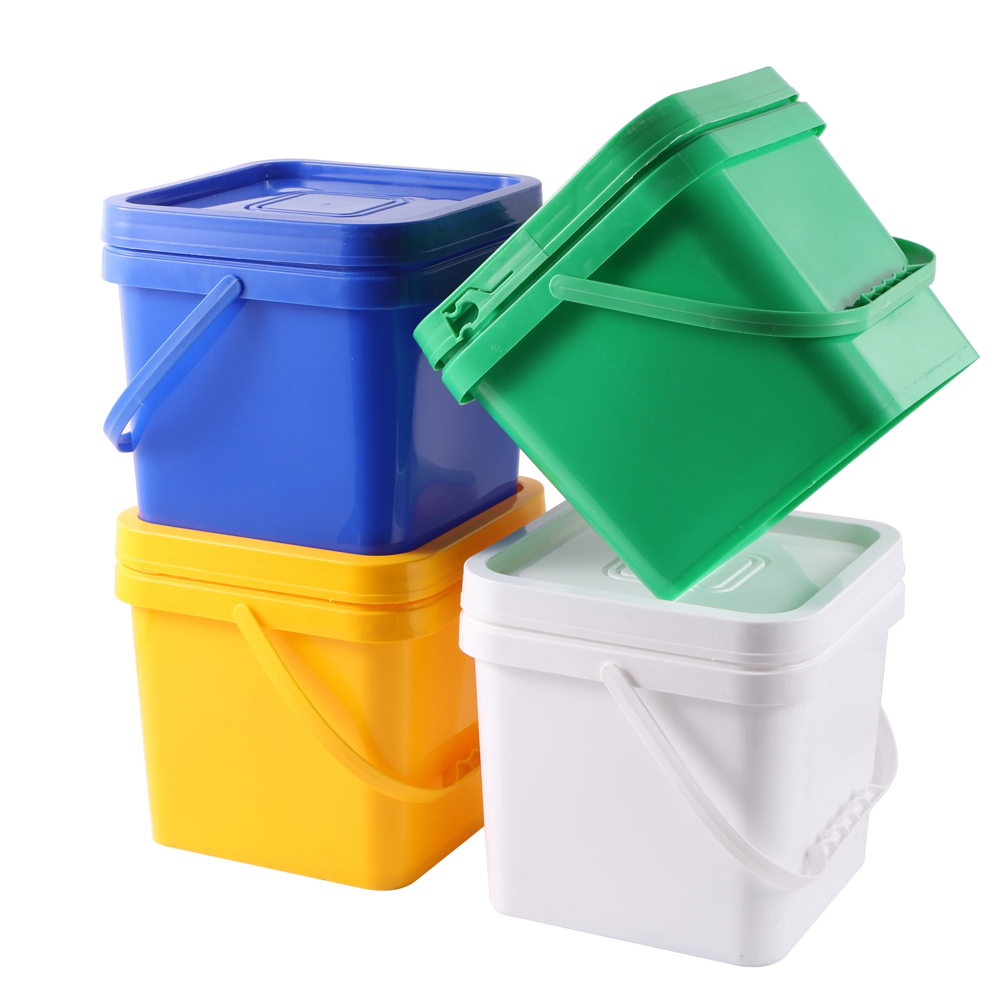 

High Quality 5L Hand-Held Bucket Lid Paint bucket Outdoor Color Multi-functional Food Storage Color Mixing Plastic Barrel