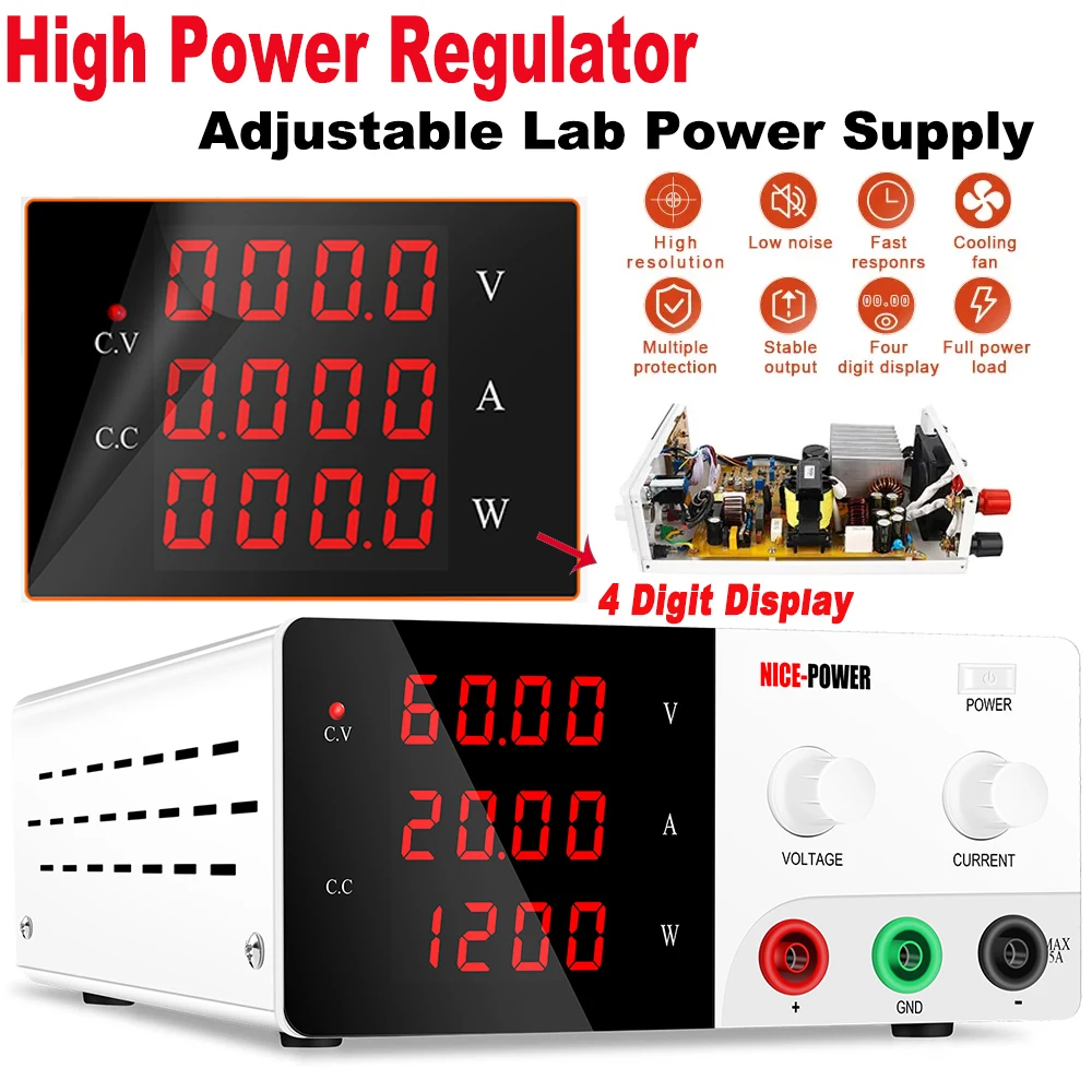 60V 20A  30V30A Bench Source Digital Adjustable DC Power Supply 450W-1200W Optional Lab Switching Power Supply can be Customized