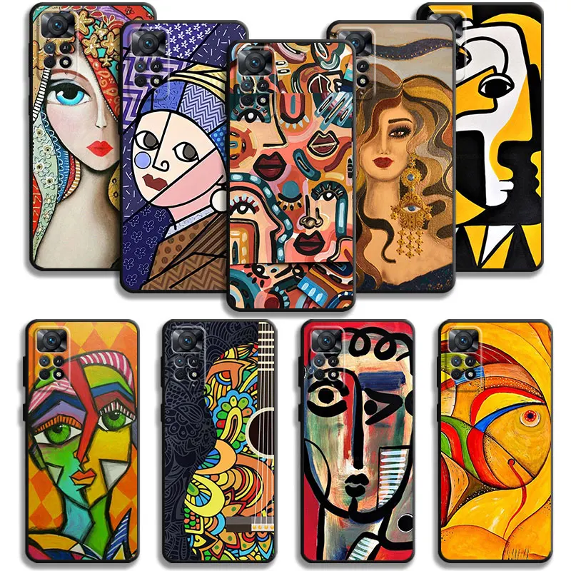 Picasso Abstract Art Painting For Xiaomi Redmi Note 11T 11S 11 10 8 Pro 9 9S 9T 8T for Mi 10 8 9A 9C 10C 12C K40 K60 Shell