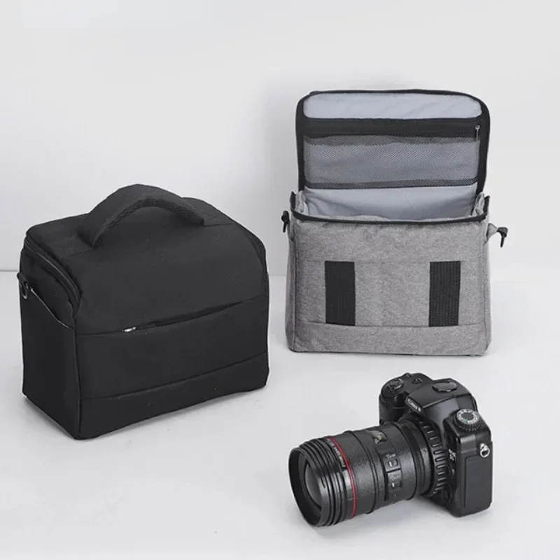 Bolsa de ombro de nylon para câmera DSLR, Bolsas portáteis, Camera Case, Câmeras para Sony, Nikon, Canon, Panasonic Equipment, Crossbody Bag