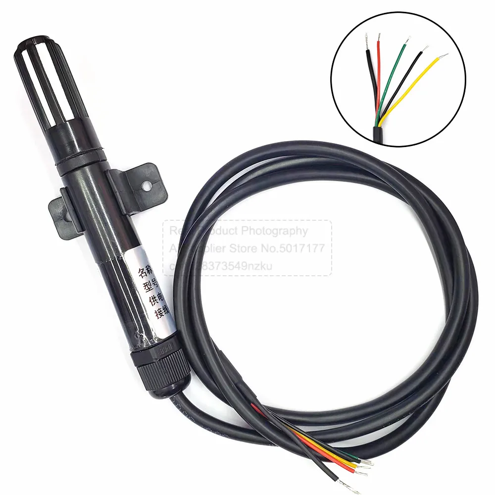 5M Digital Temperature Sensor Probe Module SHT20 SHT21 SHT30 SHT31 SHT40 Humidity Sensor Cable Shield I2C Interface Waterproof