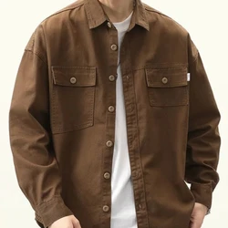 American Workwear Shirt Men's Long Sleeved Multi Pocket Cool Shirt Jacket