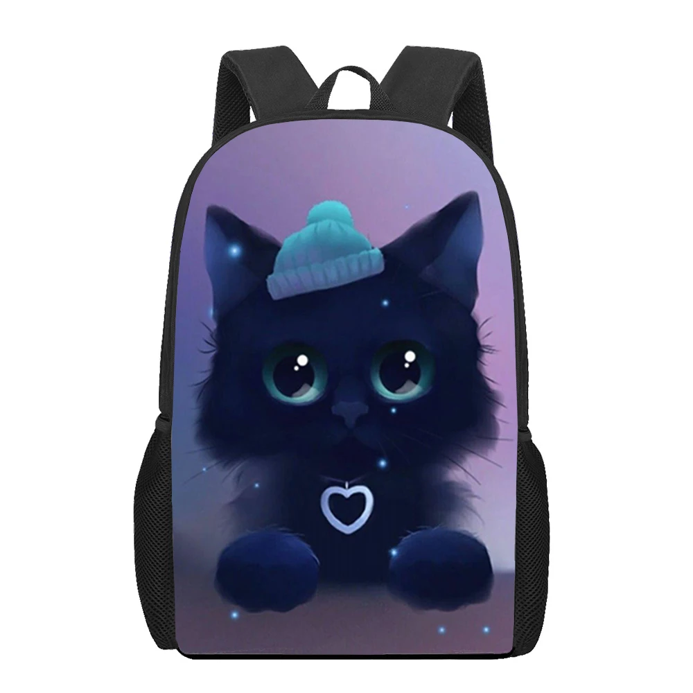 Cute Pet Cat School Bags, Mochilas 3D Print Animal, Bolsa de Computador, Mochilas para Crianças, Menino, Menina, Fim de Semana, Escapadinhas, Compras