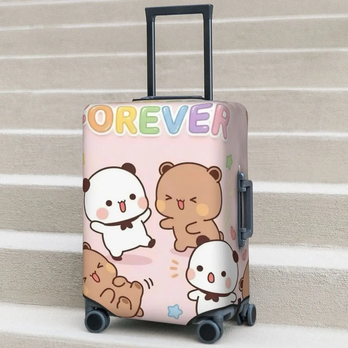 

Bubu Dudu Cute Panda Cartoon Bear Suitcase Cover Business Holiday Strectch Luggage Supplies Protection
