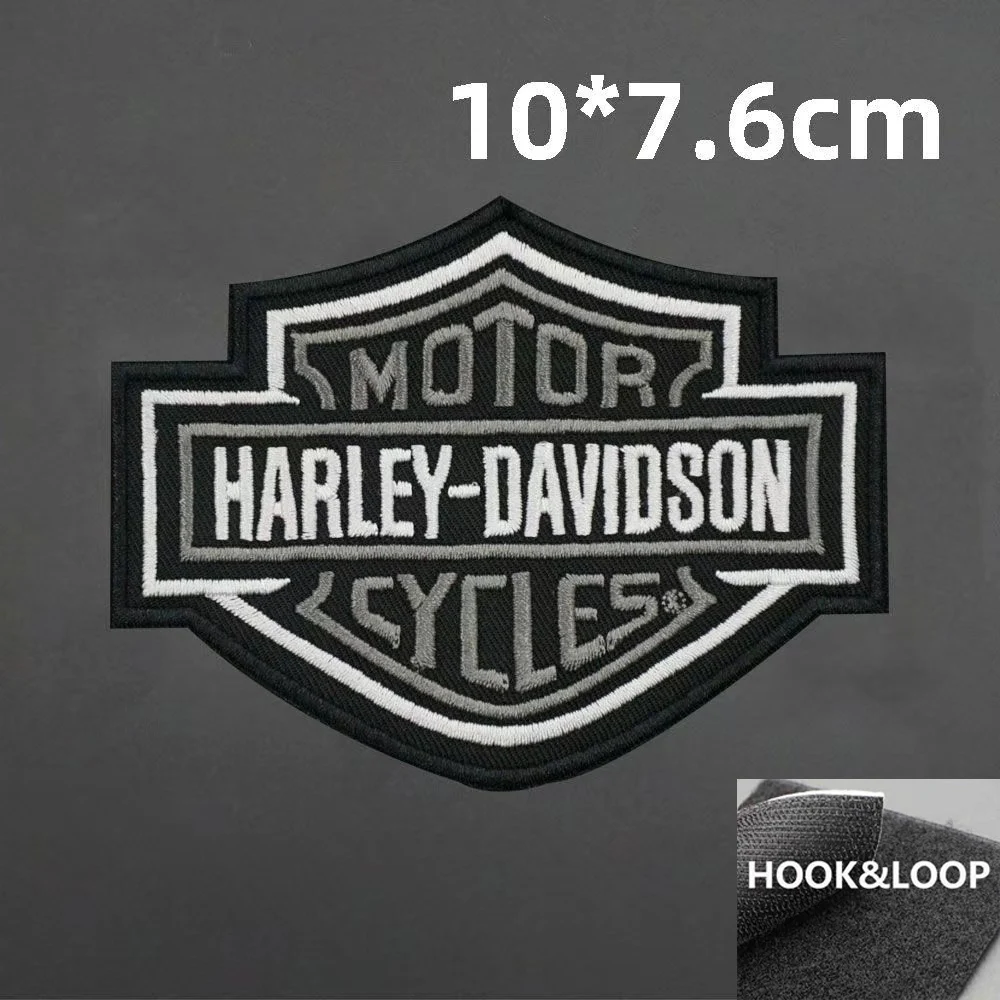 Parches Bordados con Emblema de Motocicleta Harley Davidson, Apliques de Velcro, Estilo Punk, para Ropa, Chaqueta, Mochila, Decoración DIY
