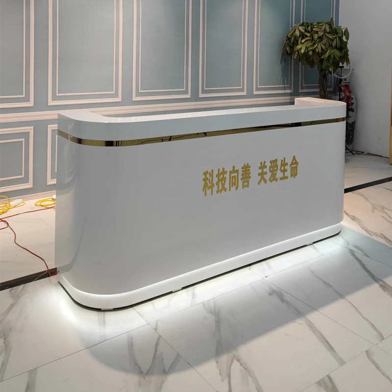 

Shop Modern Reception Desks Beauty Bar Hotel Luxury Display Executive Restaurant Reception Desks Company Bureau Trendy Furniture