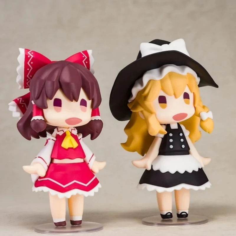 

In Stock Touhou Project Series Cute Reimu Hakurei Marisa Kirisame Kawaii Figure Model Desktop Decor Fans Birthday Favorite Gifts