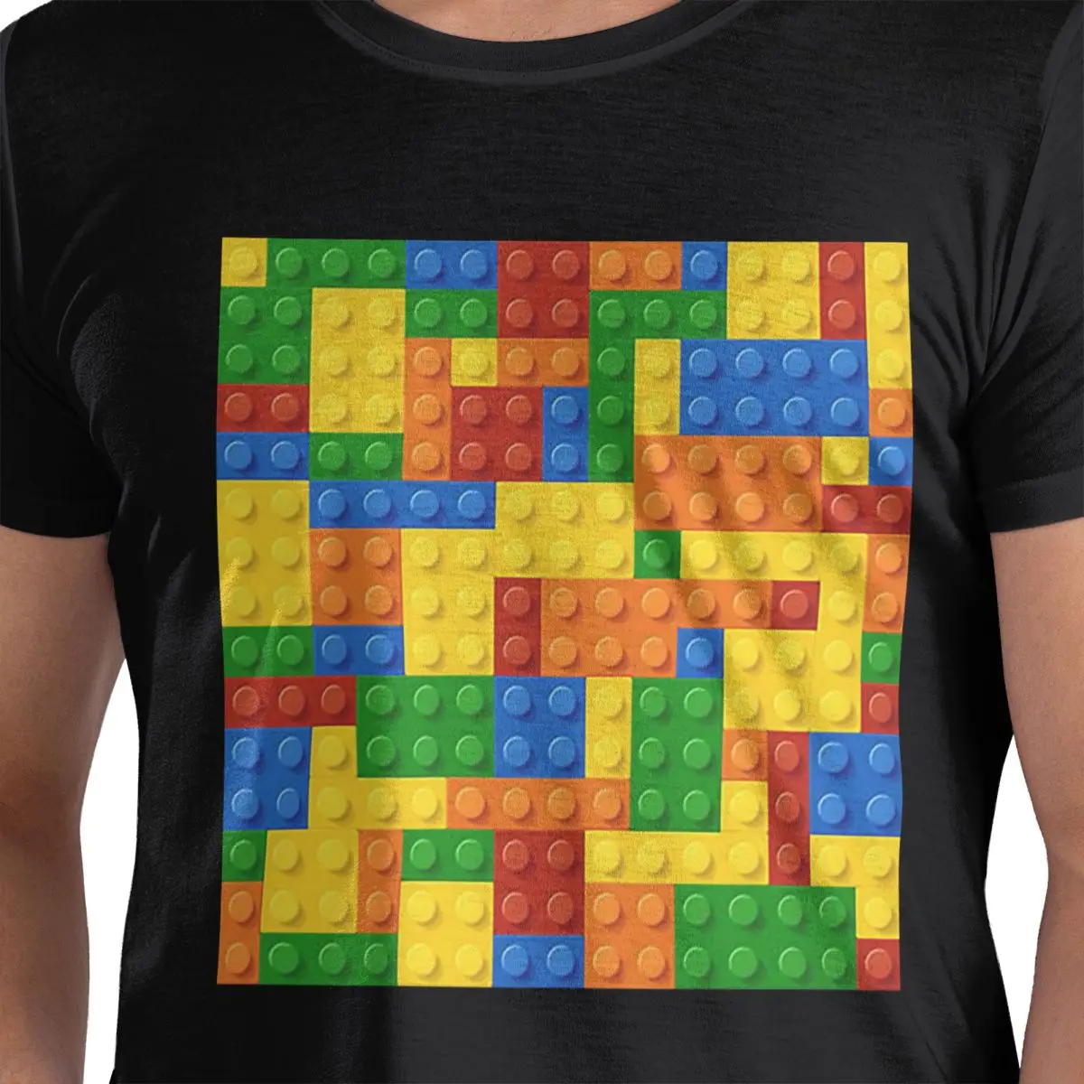 

Building Blocks Construction Brick 100% Cotton T-Shirt Men's Classic T Shirts Men Round Neck Short Sleeve S-6XL