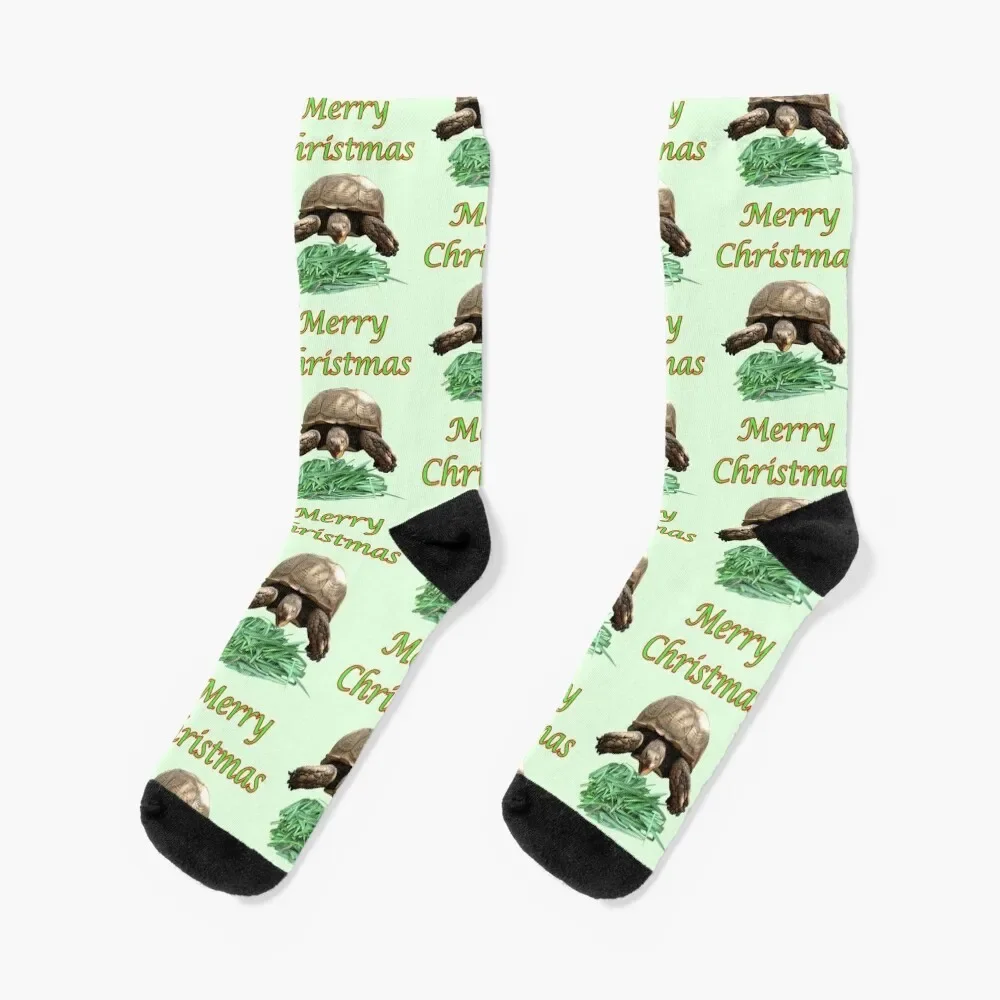 Sulcata Tortoise - Merry Christmas Socks Heating sock ankle custom Woman Socks Men's