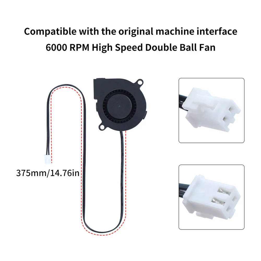 1 PCS 3D เครื่องพิมพ์พัดลมระบายความร้อน, สําหรับ Creality K2 Plus 5015 Dual Ball Bearing Brushless 24V เมนบอร์ดพัดลมระบายความร้อนสําหรับ K2 PLUS พัดลม