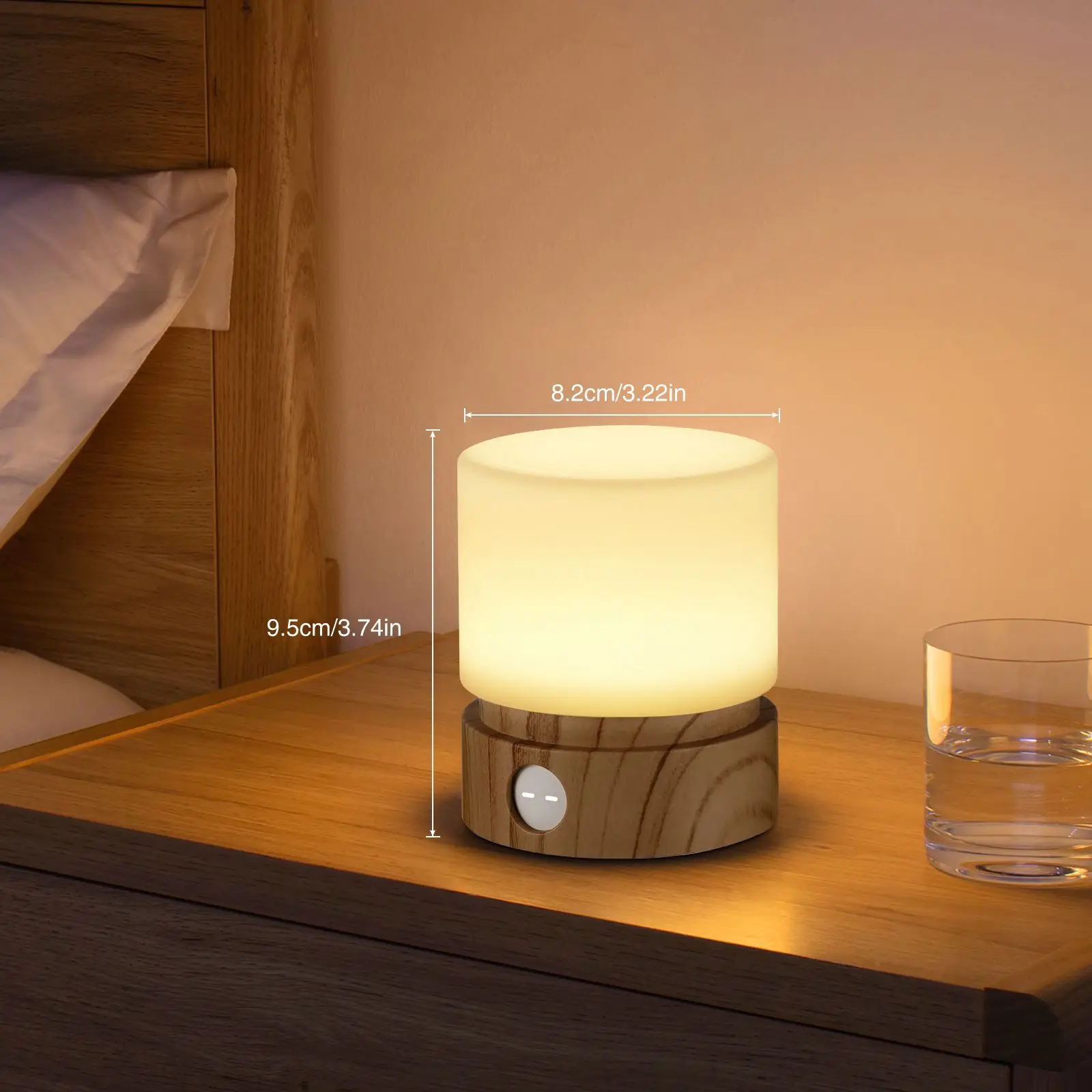 Timer Night Light Dimmable USB Rechargeable Led Bedside Breathing Nightlight Atmosphere Baby Desktop Lamp Christmas Decoration