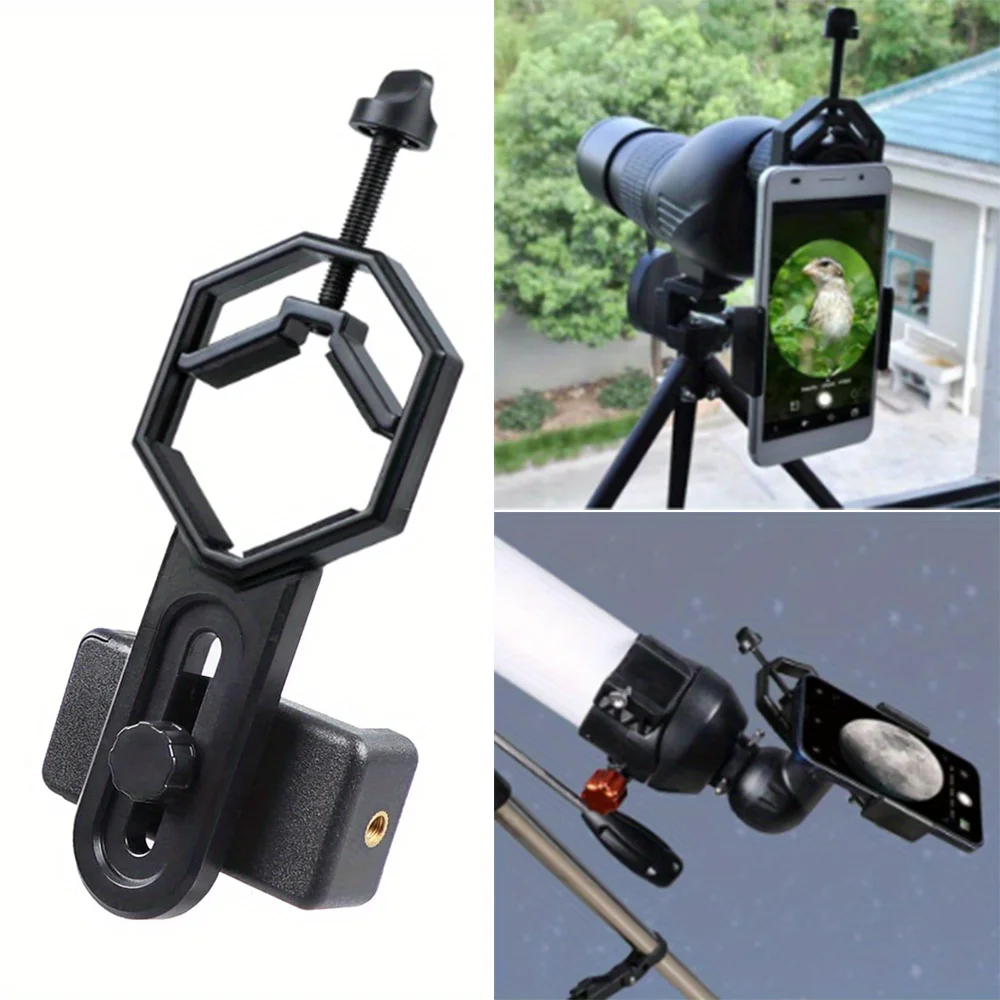 Cell Phone Adapter With Spring Clamp Mount Monocular Microscope Accessories Adapt Telescope Mobile Phone Clip Accessory Bracket