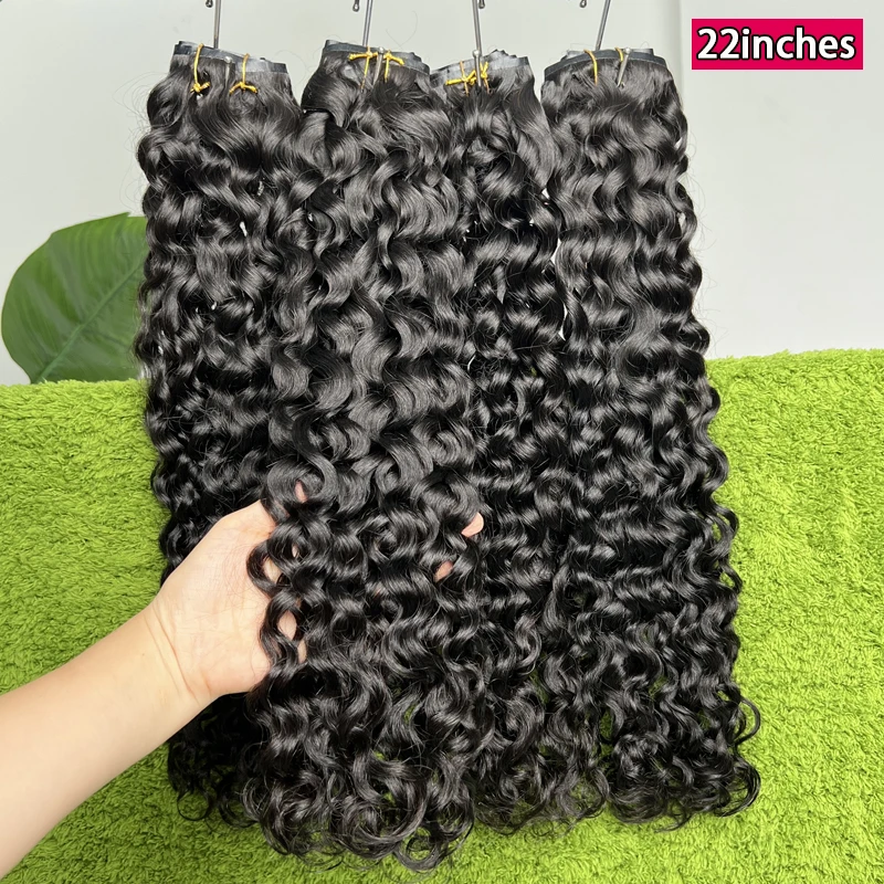 Water Wave Clips In Human Hair - đánh giá và giá Seamless Clip In Hair Extensions Human Hair