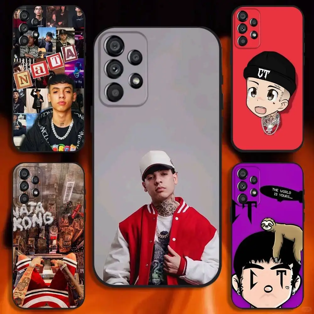 

Raper Natanael Cano Phone Case For Samsung Galaxy A20,A21s,A22,A31,A32,A52,A53,A72,73,A80 Soft Black Cover