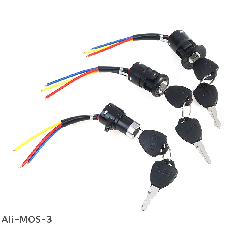 【S】Universal Electric Bicycle Biking Portable Dustproof Cycling Parts for Electric Scooter Ignition Switch Key Power Lock