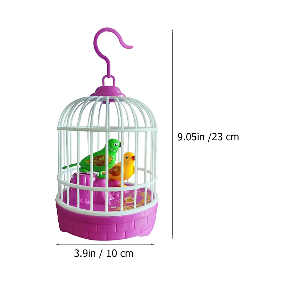 Moving Bird Toy Luminous Simulation Birdcage Small Toys Sound Activate Voice Control Kids Smart Childrens