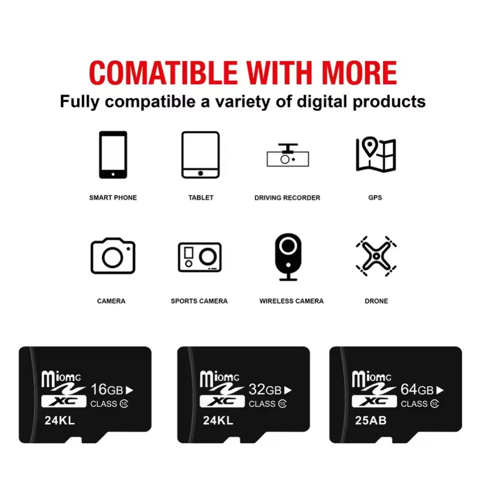 Highspeed-Speicherkarte C10 SD-Karte 128 GB 64 GB 32 GB U3 A2 Flash-Speicherkarte Micro-SD-Karte für Kameras_voghion.com