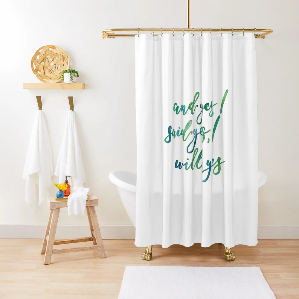 

and yes I said yes I will yes ulysses quote Shower Curtain Window Luxury Bathroom Shower In The Bathroom Curtain