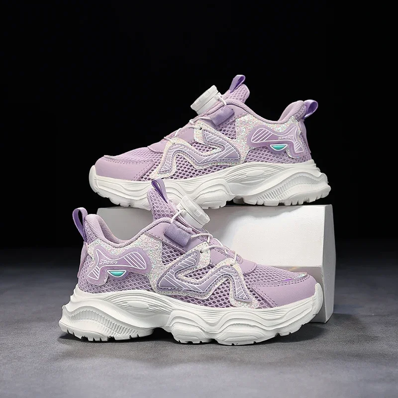أحذية رياضية للفتيات صيفية جديدة شبكية قابلة للتنفس للأطفال أحذية ركض غير رسمية أحذية رياضية للأطفال بنعل ناعم