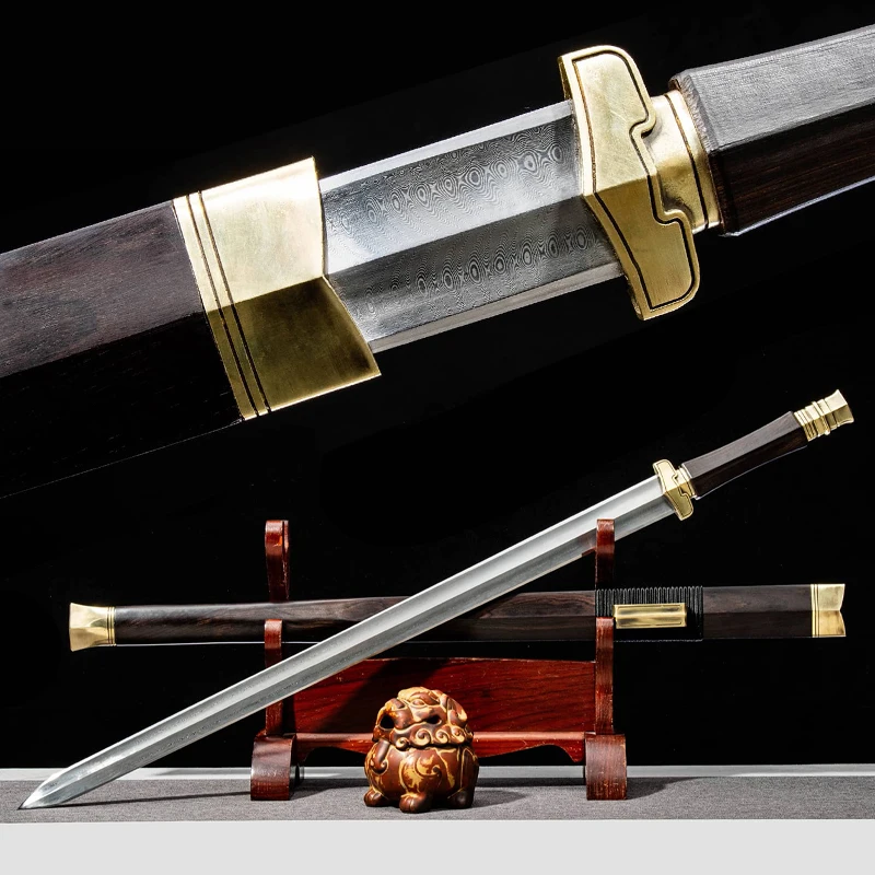 full tang Medieval Knight Sharp Tang sword Damascus Steel Real sword Japanese Straight sword Dark Soul Sword legend  meaning