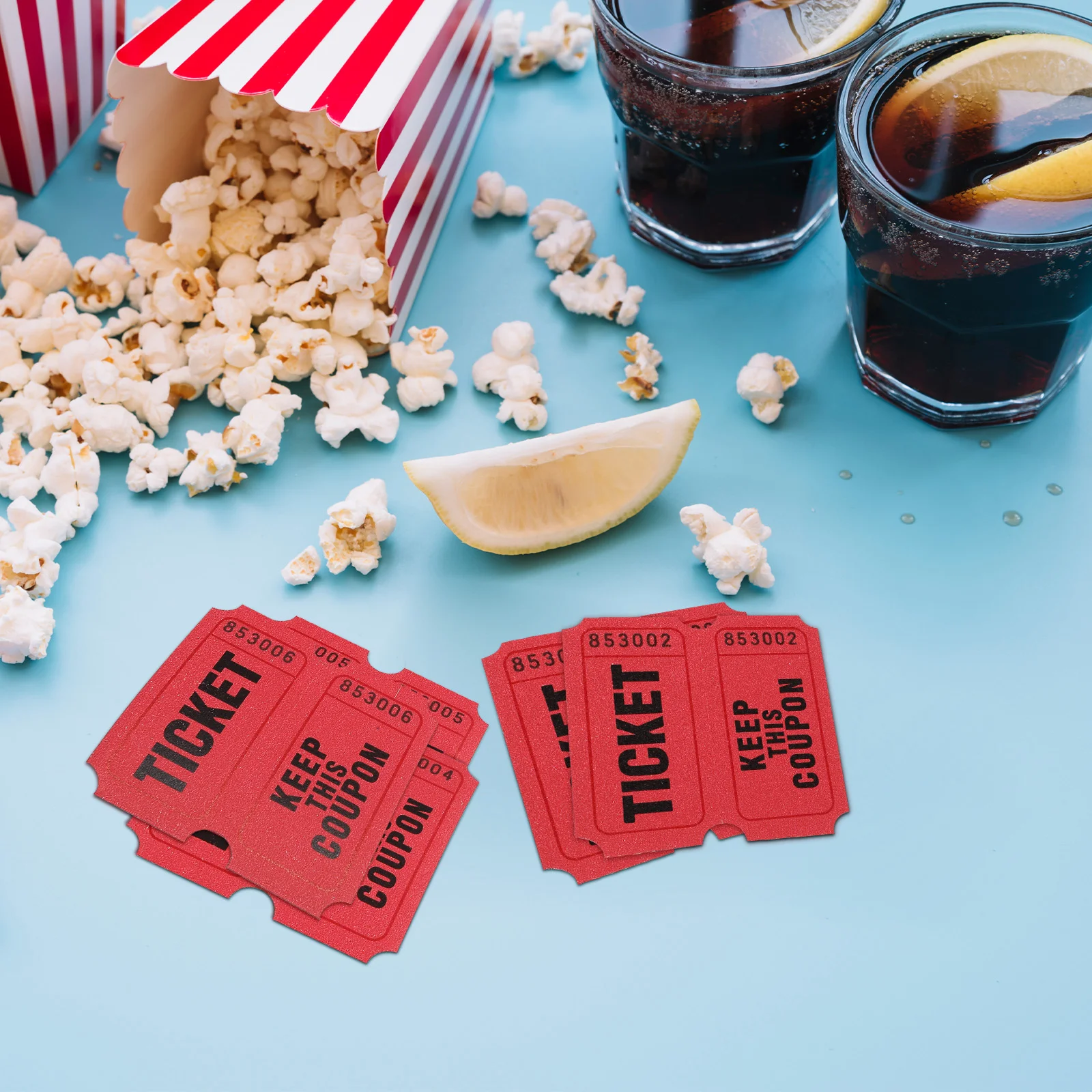 Assorted Double Lottery Ticket Sticker Labels Tickets for Events Multifunction Coated Paper Auctions