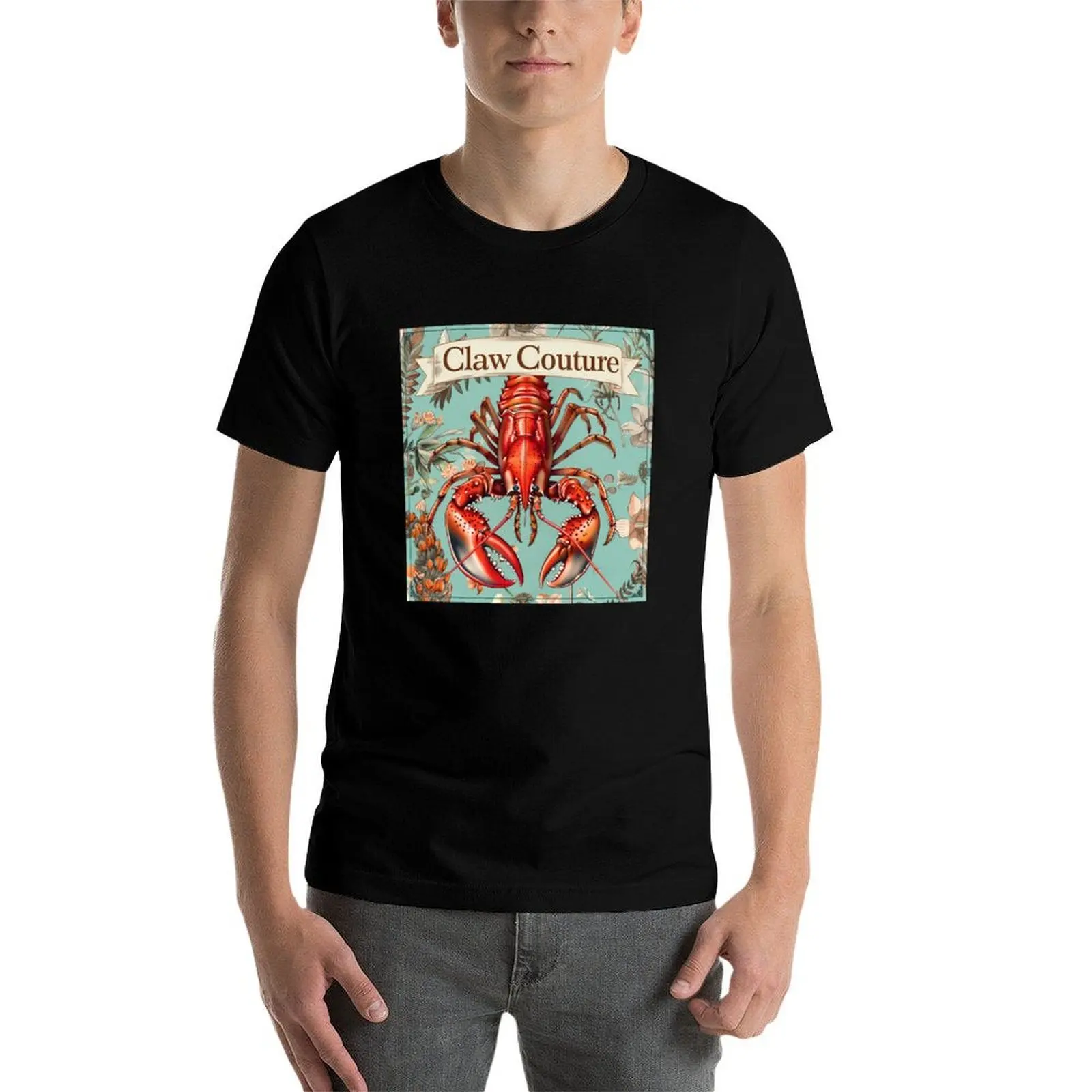 Chic Maritime Style: Lobster Elegance Unleashed T-Shirt t shirts with prints men t shirt cotton 100%