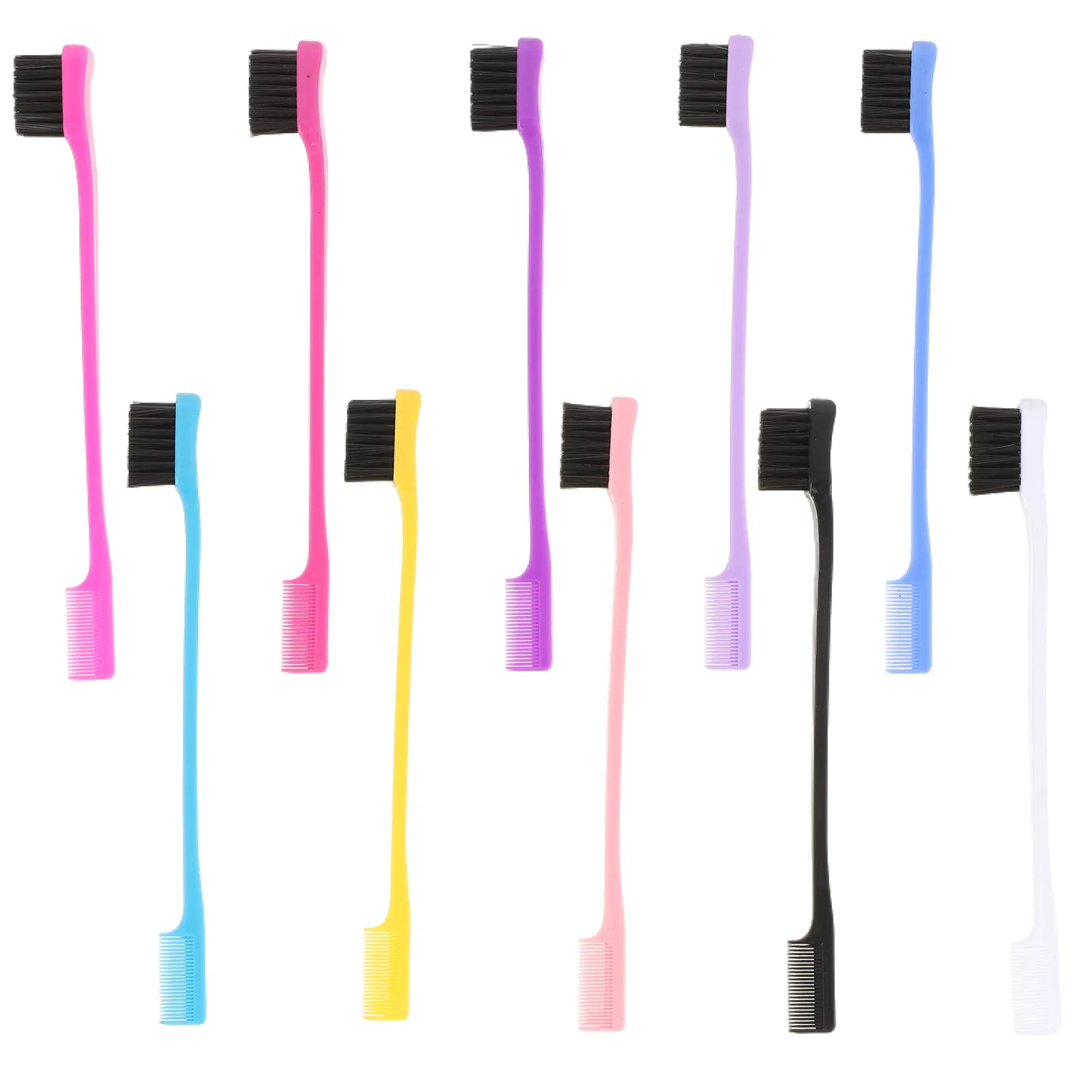 10 قطعة فرشاة الحاجب مجموعة أمشاط المزدوج تلميح شعيرات للحواجب لاش أداة تهذيب الشعر ماكياج أمشاط صغيرة الحاجب حافة فرشاة ماسكارا مشط