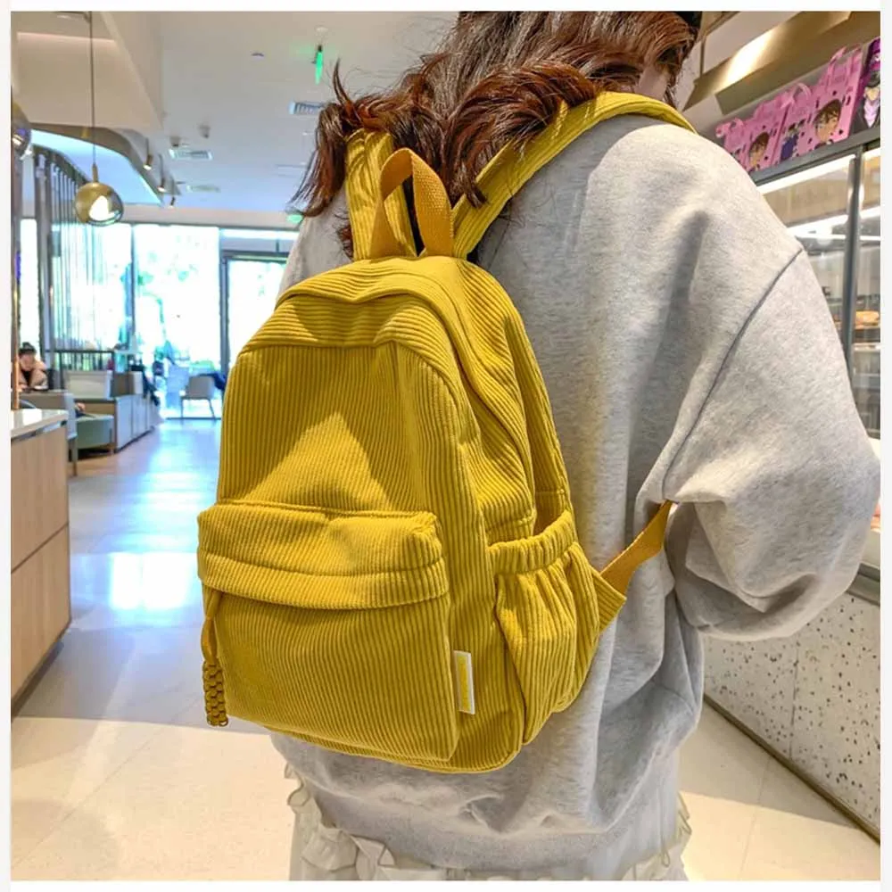 Personalized Customized High-capacity Corduroy Bags, College Style Travel Bags, Solid Color Campus Bags, Simple And Unique Gifts