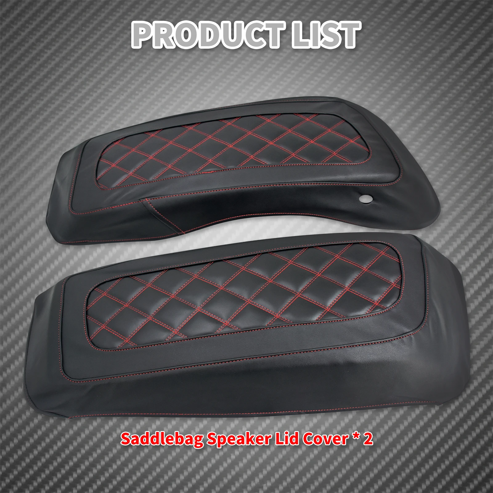 Motorcycle Hard Saddlebag Lid Cover Hard Side Bag Waterproof for Harley Road King Street Glide CVO Electra Glide FLHR 14-2024