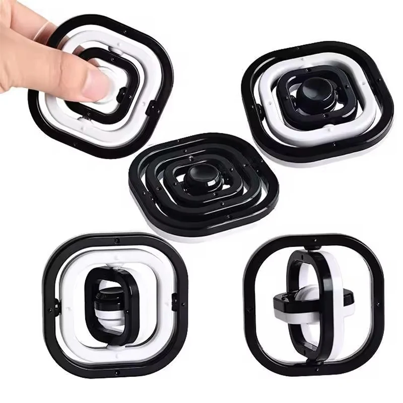 3d flip fidget spinner brinquedo infinito flip girando topo brinquedo adulto antiestresse mão spinner brinquedo alívio do estresse crianças giroscópio presente