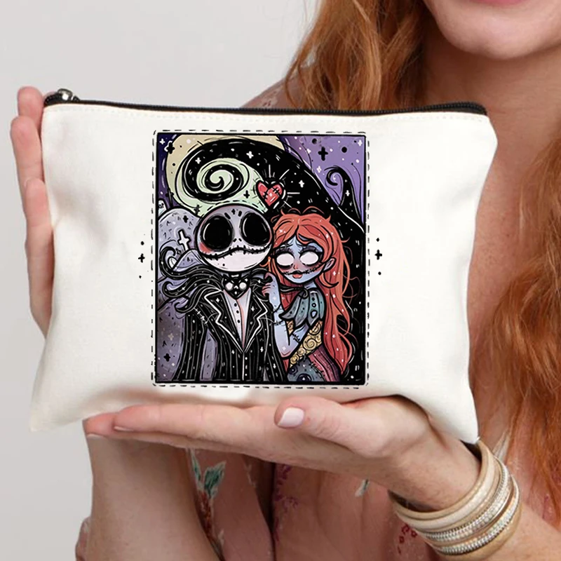 Bolsa de aseo con diseño de zorro para mujer y niño, neceser bonito de estilo Zombie kawaii, organizador de pintalabios para novia y viaje