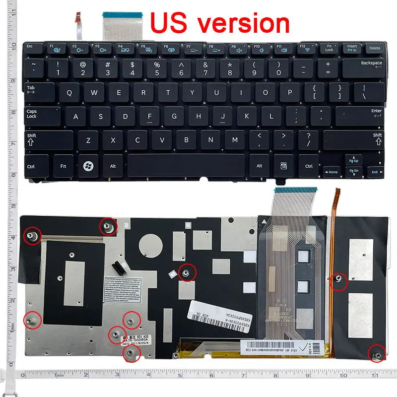 Laptop Keyboard English Black US For SAMSUNG NP900X3A 900X1A 900X1B 900X3A-A01 900X3A-B01