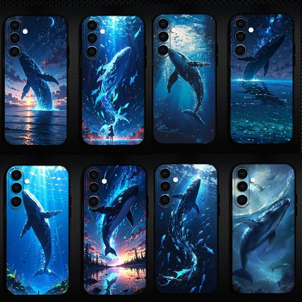 

Deep sea whale Phone Case For Samsung Galaxy A73/A72/A71/A70/A53/A52/A51/Others Soft Black Shell