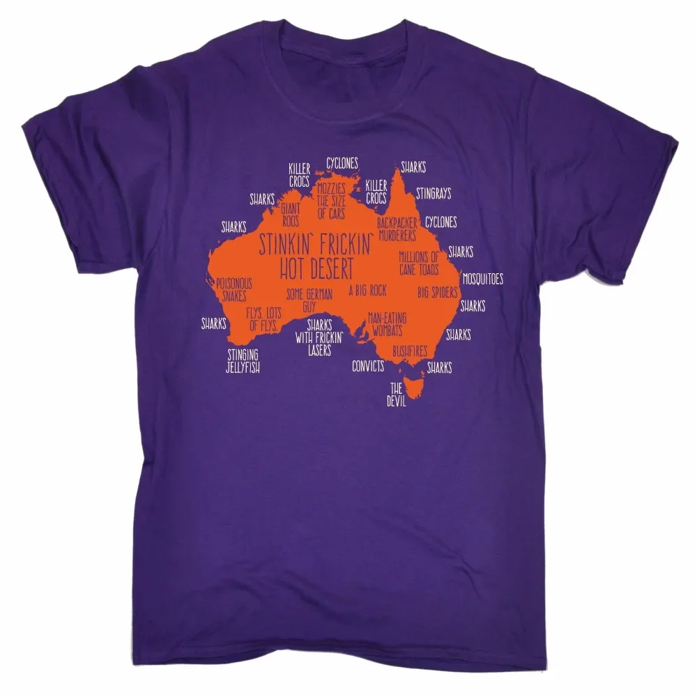 Funny Australia Explained Birthday Gift T-Shirt Short Sleeve Casual 100% Cotton O-Neck Summer Mens T-shirt Size S-3XL