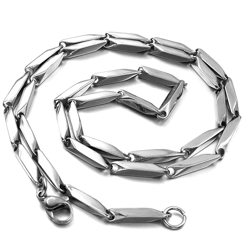 Chocolate Chain Necklace Mens Stainless Steel Hip Hop Necklace Fashion Jewelry on The Neck Gifts for Mens Accessories Wholesale