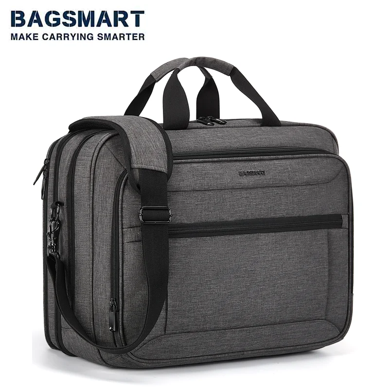 BAGSMART Business Briefcase Handbag Laptop Bag 15.6 17.3 Inch Notebook Bag Expandable 34L Shoulder Messenger Laptop Case