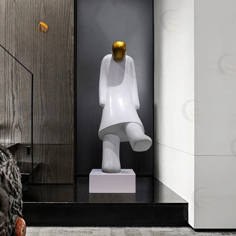 

Fiberglass Sculpture Garden Landscape Outdoor Simple Art Sculpture Hotel Crafts Park Square Figure Statue