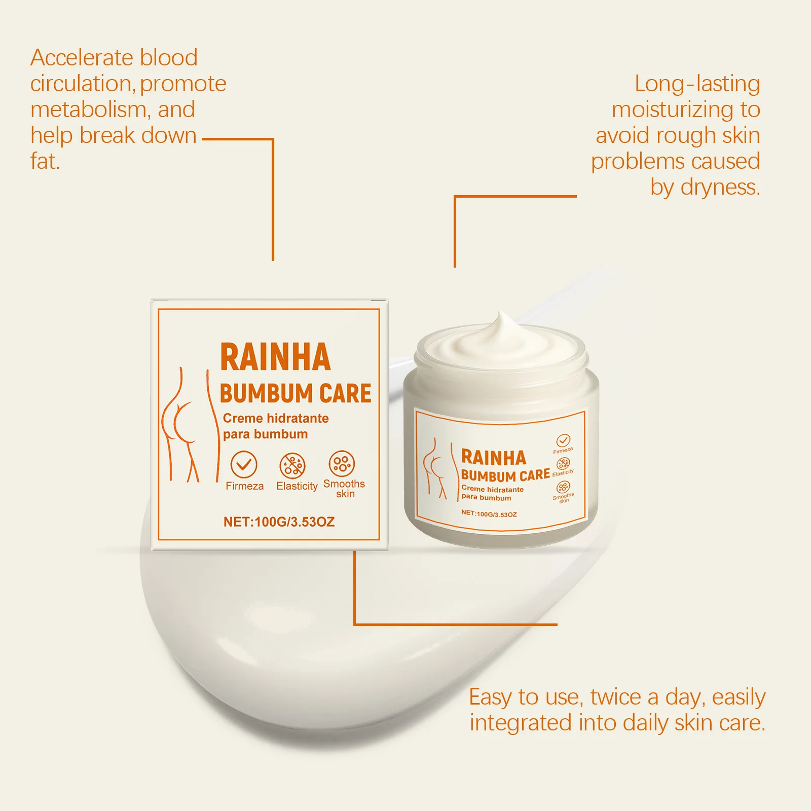 Hip Up Buttock Lifting Cream Booty Firming Tightening Cream Prevent Sagging Plump Hip Shaping Sexy Curve Body Massage Cream